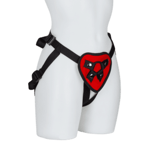 Lux Fetish Red Heart Strap-On Harness