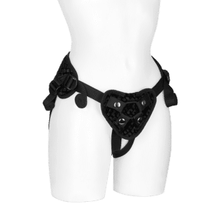 Lux Fetish Diamond Velvet Strap-On Corset