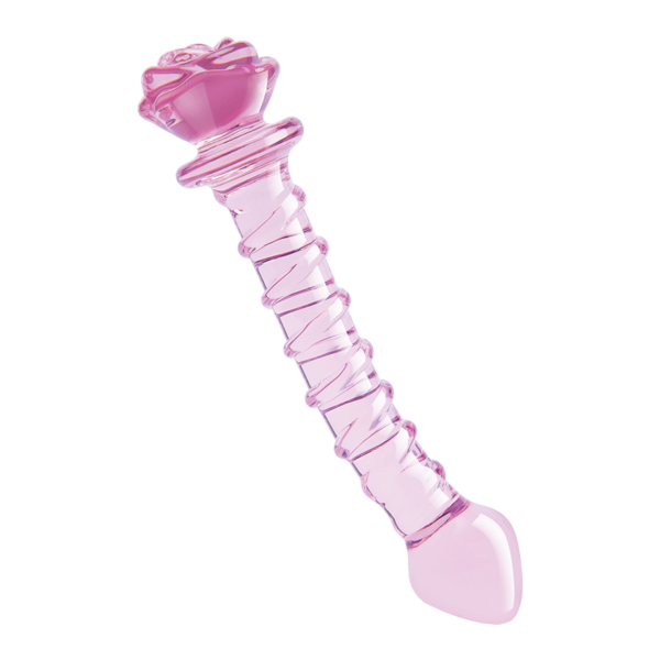 Dream Toys Glaze Glass - Rosebud Spiral G-Spot Dildo