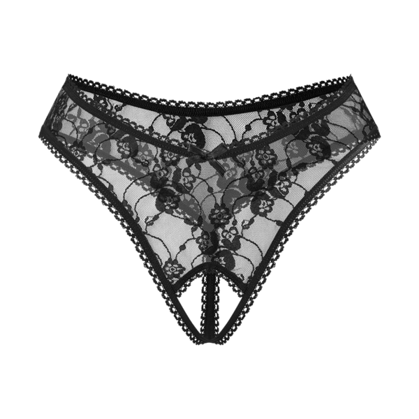 Rimba Sexy Ouvert-String mit Ziernaht und Spitze