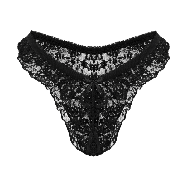 Rimba Ouvert-Slip mit floraler Spitze