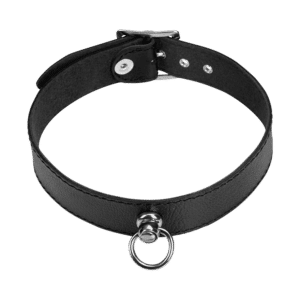 Rimba Schmales Leder-Halsband mit O-Ring