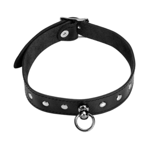 Rimba Leder-Halsband mit Flachnieten