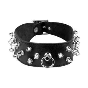 Rimba Breites Leder-Halsband mit Killernieten