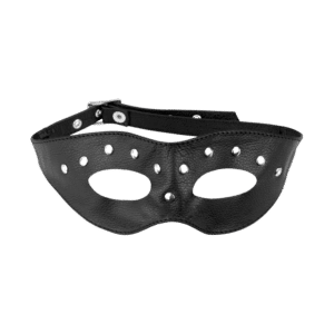 Rimba Offene Leder-Augenmaske mit Nieten