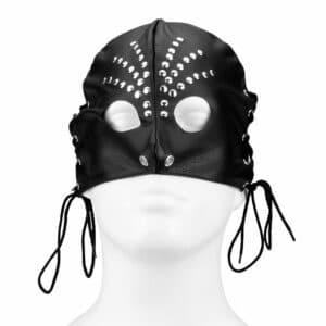 Rimba Leder-Maske mit runden Cut Outs