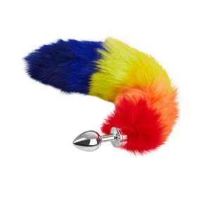 Rimba Buttplug Small with Rainbow Tail