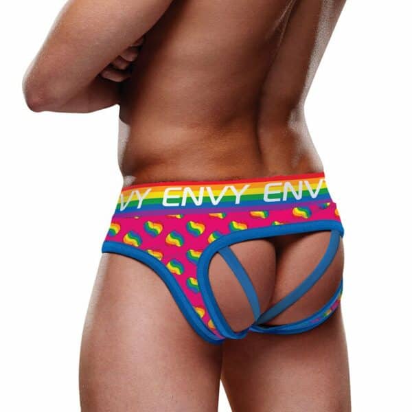 ENVY Rainbow Hearts Bubble Butt Jock