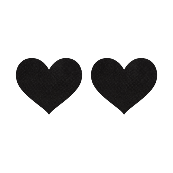 Peekaboo Black Satin Heart