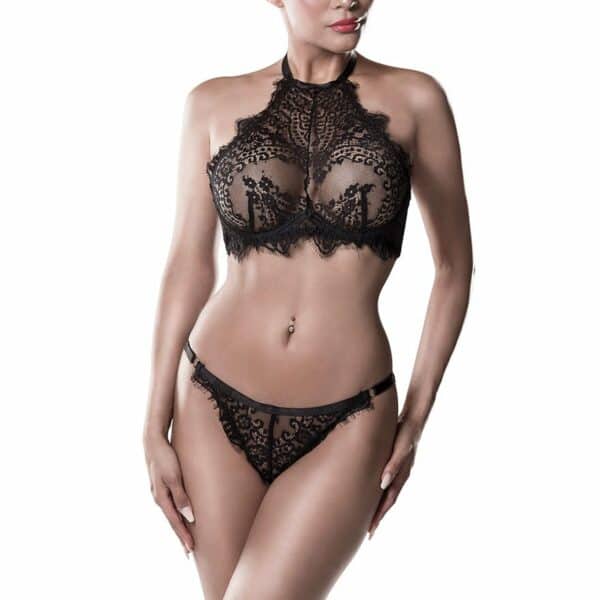 Grey Velvet Dessous-Set aus Spitze